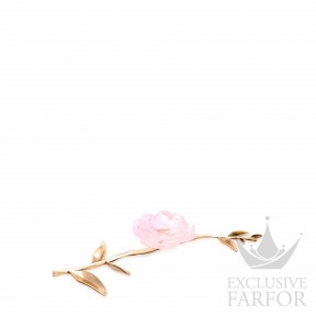 05750-1 Daum Camelia Rose Украшение для стола "Цветок - розовый, золотой" 16,5см