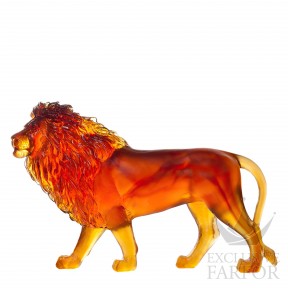 05562 Daum Lion (Лимитированная серия на 500 пред.) Статуэтка "Лев - янтарный" 33см