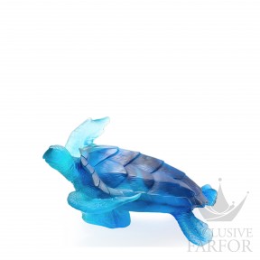 05699-1 Daum Mer de Corail (Нумерованная серия) Статуэтка "Морская черепаха - синий" 25см