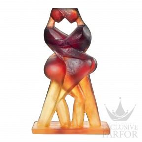 03114 Daum Myriam Franck (Лимитированная серия на 375 пред.) Статуэтка "Танго в Париже - янтарный, красный" 48,5см