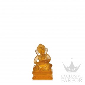 05210-C Daum Cultures du Monde - Ganesh Статуэтка "Музыкант Вина - янтарный" 9см