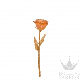 05590-1 Daum Rose Eternelle (Нумерованная серия) Статуэтка "Роза - оранжевый, золотой" 27см