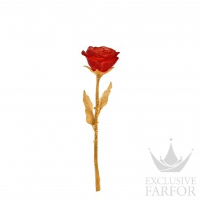 05590 Daum Rose Eternelle (Нумерованная серия) Статуэтка "Роза - красный, золотой" 27см