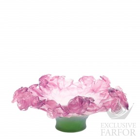 01612 Daum Roses Чаша "Розовый, зеленый" 35,5см