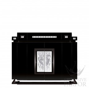 10178800 Lalique Femme Bras Leves Комод барный с боковым ящиком "Черное эбеновое дерево" 146x56x118см