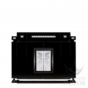 10179400 Lalique Joueur de Pipeau Комод барный с боковым ящиком "Черное эбеновое дерево" 146x56x118см