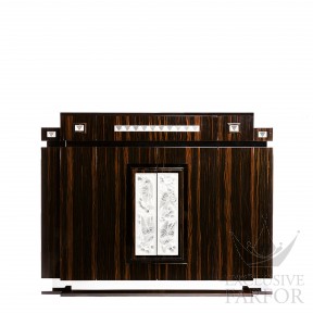 10179605 Lalique Merles et Raisins Комод барный с боковым ящиком "Эбеновое дерево" 146x56x118см