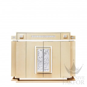10179700 Lalique Merles et Raisins Комод барный с боковым ящиком "Пепельная слоновая кость" 146x56x118см