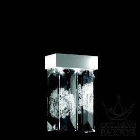 10435000+nickel Lalique Serene "Dahlia" Бра, настенный светильник (4 Призмы) "Никелированный" 22x12x34см