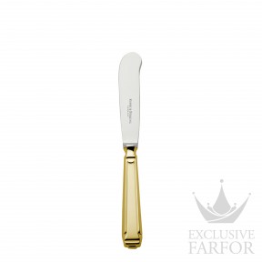 06043091 Robbe & Berking Art Deco "Серебро + сплошная позолота" Нож для масла со стальным лезвием 20,2см
