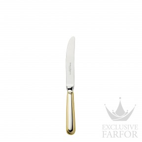 05733068 Robbe & Berking Classic-Faden "Серебро + узорная позолота" Нож для пирожных и фруктов 16,8см