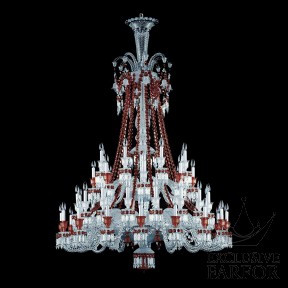 2807461 Baccarat Zenith Rouge Люстра на 48 свечей "Красный" 197 x 140см