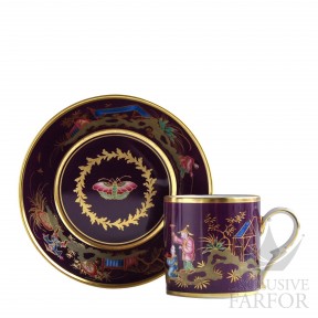 L636-4519 Bernardaud Historic Cups "Chinois Dans Un Jardin" Чашка с блюдцем