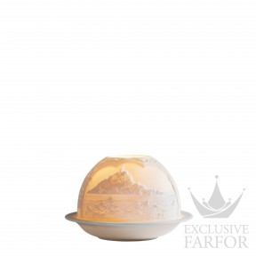 1838-3838 Bernardaud Подсвечники-Литофаны Подсвечник-Литофан со светодиодной лампой "Mont Saint-Michel" 11,3см