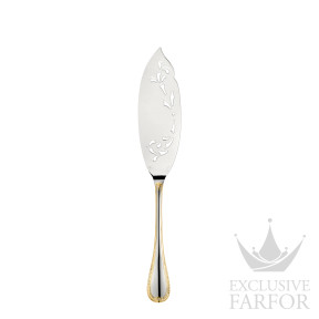 01518079 Christofle Malmaison "Серебро + узорная позолота" Сервировочный нож для рыбы 28см