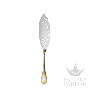 01538079 Christofle Marly "Серебро + узорная позолота" Сервировочный нож для рыбы 28см