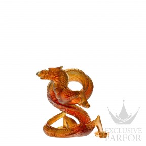 03437-1 Daum Dragon (Нумерованная серия) Статуэтка "Дракон - янтарный" 13см