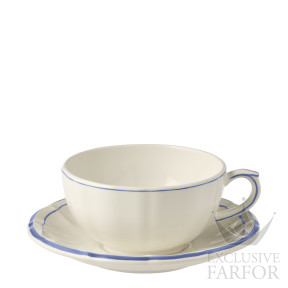 15402PTA26 Gien Filet Bleu Чашка для завтрака с блюдцем 0,3л, 2шт.