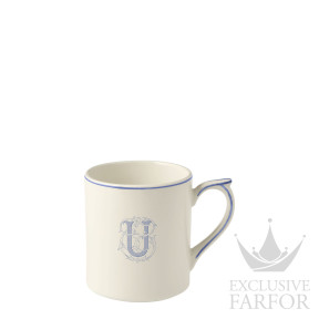 1710CMFU48 Gien Filet Bleu Monogramme Кружка "U" 0,25л