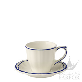 15412PTU49 Gien Filet Cobalt Чашка чайная с блюдцем 0,175л, 2шт.