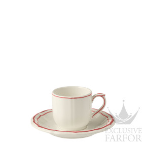 18392PTC26 Gien Filet Corail Чашка эспрессо с блюдцем 0,085л, 2шт.