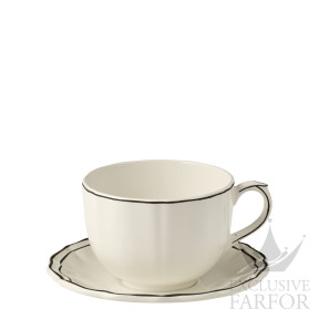 18291PTJ26 Gien Filet Manganese Чашка с блюдцем 0,5л