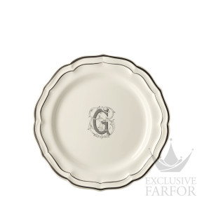 2029AEXG22 Gien Filet Manganese Monogramme Тарелка главная "G" 26см