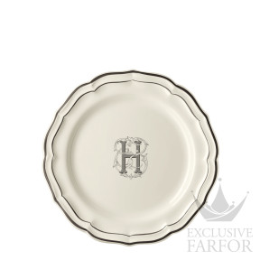 2029AEXH22 Gien Filet Manganese Monogramme Тарелка главная "H" 26см