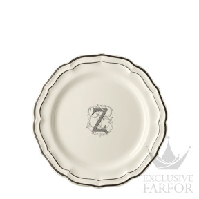 2029AEXZ22 Gien Filet Manganese Monogramme Тарелка главная "Z" 26см