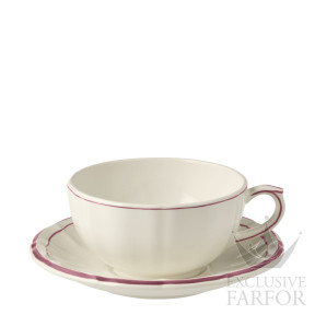 18312PTA26 Gien Filet Pivoines Чашка для завтрака с блюдцем 0,3л, 2шт.