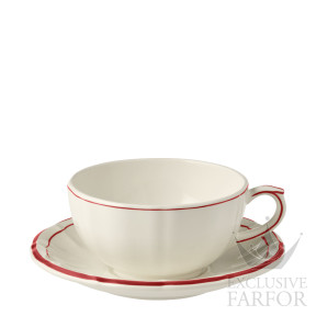 18302PTA26 Gien Filet Rouge Чашка для завтрака с блюдцем 0,3л, 2шт.