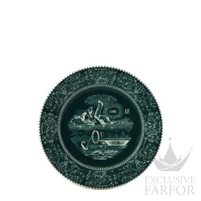 1841ADE550 Gien Les Depareillees Vert Тарелка закусочная 22см