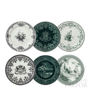 1841B6AD26 Gien Les Depareillees Vert Тарелка закусочная 23,2см, 6шт.