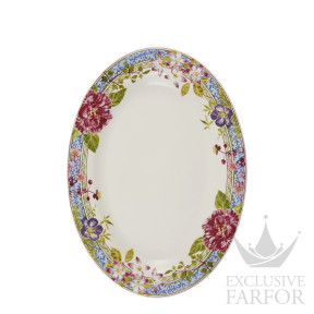 1643COV650 Gien Millefleurs Блюдо овальное 37см