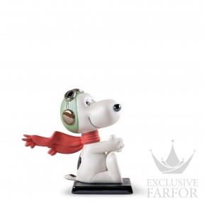 01009529 Lladro Childhood & Fairy Tales "Snoopy" Статуэтка "Летчик Снуппи" 15 х 16см