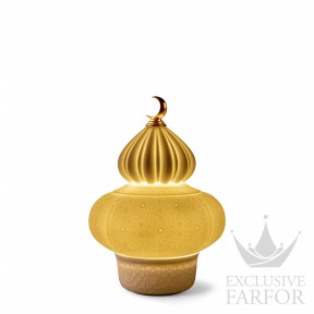 01024385 Lladro Majestic Nights Лампа настольная с перезаряжаемой светодиодной лампой "Бежевый" 23 х 17см