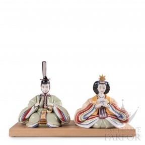 01009723 Lladro World Cultures "Japanese Traditions" (Лимитированная серия на 500 пред.) Статуэтка "Куклы Хина (Зеленый / желтый)" 26 х 41см