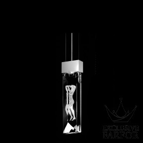 10433000+nickel Lalique Serene "Figurines" Подвесная лампа (2 призмы) "Никелевый" 8x33см