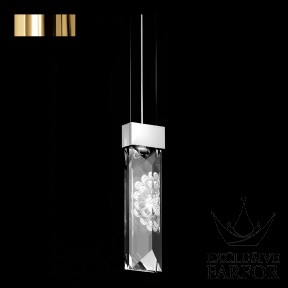 10433100+gold Lalique Serene "Dahlia" Подвесная лампа (2 призмы) "Позолоченный" 8x33см