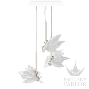 Подвесная лампа "3 лепестка - хромированный" 80х35см