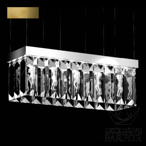 Люстра (26 призмы - прямоугольный) "Бронзовый" 93x32x34см