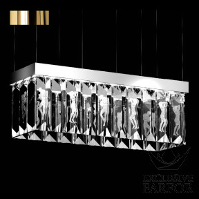 Люстра (26 призмы - прямоугольный) "Позолоченный" 93x32x34см