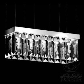 Люстра (26 призмы - прямоугольный) "Никелевый" 93x32x34см
