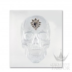 88059104 Lalique Eternal Memento (Лимитированная серия на 50 пред.) Декоративная панель "Череп - платиновый" 42см