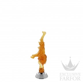 10433700 Lalique Dancing Elephant (Лимитированная серия на 88 пред.) Статуэтка "Танцующий слон - янтарный" 18см