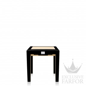 10180400 Lalique Raisins Столик "Черный лак, пепельная слоновая кость" 44x44x44см