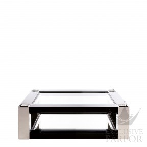73211100 Lalique Masque de Femme Журнальный столик "Черный лак, полированная сталь" 145x95x45см