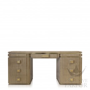 73462350 Lalique Raisins Письменный стол с ящиками "Золотистый хрусталь, натуральное дерево, сатинированная золочением сталь" 175x51x80см
