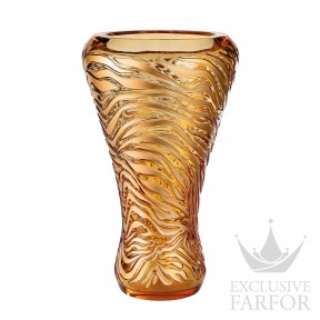10786700 Lalique Tigre (Лимитированная серия на 56 пред.) Ваза "Янтарный, золотое покрытие" 45см