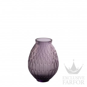 10810900 Lalique Plumes Ваза "Фиолетовый" 14,7см